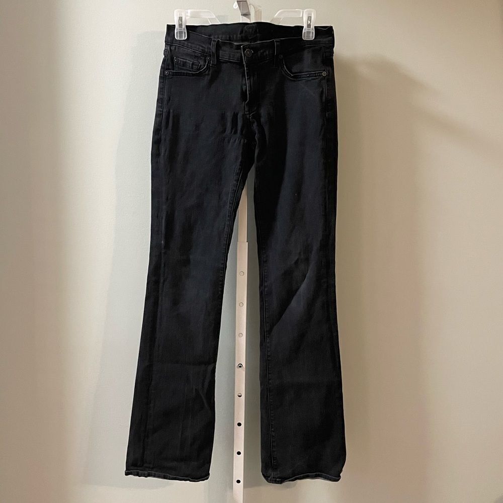 7 For All Mankind Black Skinny Bootcut Jeans